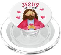 Christian Kids Jesus Loves Me God Tout-Petits, Filles, Adolescentes, Jeunes PopSockets PopGrip pour MagSafe