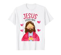 Christian Kids Jesus Loves Me God Tout-Petits, Filles, Adolescentes, Jeunes T-Shirt