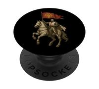 Christian Knight avec Le Drapeau de l'empire Byzantin PopSockets PopGrip Adhésif