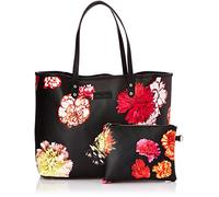Sac cabas - CHRISTIAN LACROIX - Mily - Noir - Imprimé floral - 2 anses