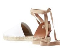 Christian Louboutin Nanou Lace Espadrilles En Toile Cuir Sandales À Lacets 36