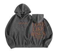 Christian Love Like Jesus Sweats à capuche pour femme Workou avec capuche Country Pullover Vêtements Faith 2025 Lettre Graphique Pulls Ample Backwoods God I Love Jesus Cool Y2K Esthétique Mignon, gris
