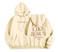 Christian Love Like Jesus Sweats à capuche pour femme Workou avec capuche Country Pullover Vêtements Faith 2025 Lettre Graphique Pulls Ample Backwoods God I Love Jesus Cool Y2K Esthétique Mignon