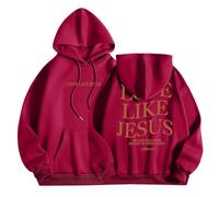 Christian Love Like Jesus Sweats à capuche pour femme Workou avec capuche Country Pullover Vêtements Faith 2025 Lettre Graphique Pulls Ample Backwoods God I Love Jesus Cool Y2K Esthétique Mignon