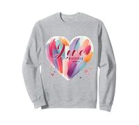 Christian Love Never Fails Bible Verse Cœur Sweatshirt