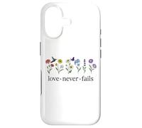 Christian Love Never Fails Scripture Corinthians Bible Verse Coque pour iPhone 17