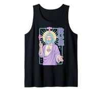 Christian Manga Savior Jésus Sacred Heart Anime Pastel Art Débardeur