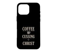 Christian Mom Faith Humour Blessed Flaws Coffee and Grace Coque pour iPhone 16 Pro Max