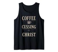 Christian Mom Faith Humour Blessed Flaws Coffee and Grace Débardeur