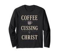 Christian Mom Faith Humour Blessed Flaws Coffee and Grace Manche Longue