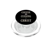 Christian Mom Faith Humour Blessed Flaws Coffee and Grace PopSockets PopGrip pour MagSafe