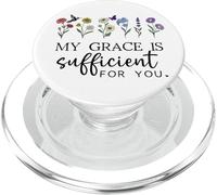Christian My Grace is Sufficient You God 2 Corinthians 12 9 PopSockets PopGrip pour MagSafe