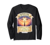 Christian Parenting is My Ministry Fête des pères Papa God Manche Longue