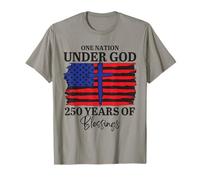Christian Patriot One Nation Under God Drapeau Croix 250 T-Shirt