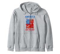 Christian Patriotic 250 Years Grace on Thee Drapeau Art Floral Sweat à Capuche
