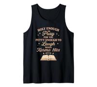 Christian Petty Prayed Up Faith Humour Sass God Knows Me Débardeur