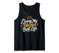 Christian Positive Inspiration Living My Blessed Best Life Débardeur