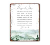 Christian Prayer of Jabez 1 Chronicles 4 10 Scripture Tin Sign Faith Based Wall Decor for Study 8 X 12 in