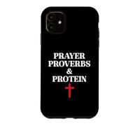 Christian Prayer Proverbs Protein Shakes Jesus Weights Faith Coque pour iPhone 11