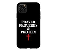 Christian Prayer Proverbs Protein Shakes Jesus Weights Faith Coque pour iPhone 11 Pro Max