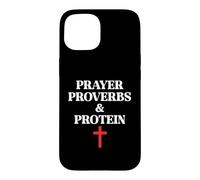 Christian Prayer Proverbs Protein Shakes Jesus Weights Faith Coque pour iPhone 15