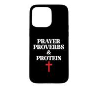 Christian Prayer Proverbs Protein Shakes Jesus Weights Faith Coque pour iPhone 15 Pro Max