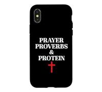 Christian Prayer Proverbs Protein Shakes Jesus Weights Faith Coque pour iPhone X/XS