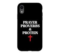 Christian Prayer Proverbs Protein Shakes Jesus Weights Faith Coque pour iPhone XR