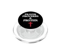 Christian Prayer Proverbs Protein Shakes Jesus Weights Faith PopSockets PopGrip pour MagSafe