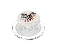 Christian Runner Faith Music 1 Cor 9:24 Run The Beat PopSockets PopGrip pour MagSafe