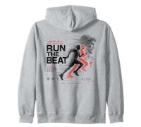 Christian Runner Faith Music 1 Cor 9:24 Run The Beat Sweat à Capuche
