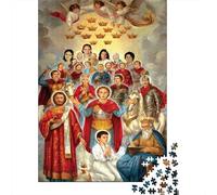 Christian Saints Group 1000Pc Recycled Paper Puzzle Traditional Christmas Choir for Adults 14-99 Years Home Decor & Gift 52x38cm 1000pcs