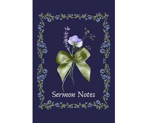 Christian Sermon Notes: Lit By His Peace - Dark Blue