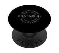 Christian Shirt Women Psalms 91 Jesus Love T-Shirt Religious PopSockets PopGrip Adhésif