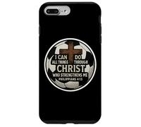 Christian Soccer Bible Verse Citation Philippiens 4:13 Football Coque pour iPhone 7 Plus/8 Plus