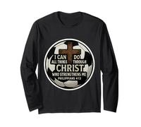 Christian Soccer Bible Verse Citation Philippiens 4:13 Football Manche Longue