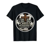 Christian Soccer Bible Verse Citation Philippiens 4:13 Football T-Shirt