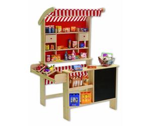 CHRISTIAN TANNER - Stand de Marché en Bois - Jouet de Rôle - 3 ans et plus - 74x62x118 cm