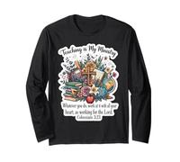 Christian Teacher Teaching is My Ministry Verse de la Bible Florale Manche Longue