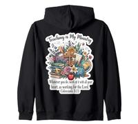 Christian Teacher Teaching is My Ministry Verse de la Bible Florale Sweat à Capuche