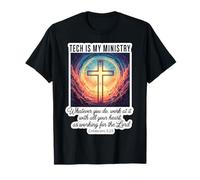 Christian Technology Expert Tech is My Ministtry Jésus-Christ T-Shirt