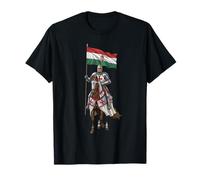 Christian Templar Knight avec Drapeau de la Hongrie - T-Shirt