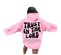 Christian Trust In The Lord Sweats à capuche pour femme graphique automne Jésus hauts à capuche pour femmes Dieu tendance décontracté à manches longues tenues mode avec motifs religieux Jésus sauve