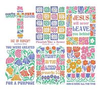 Christian Verse Lot de 6 feuilles de papier de riz 20,3 x 26,7 cm (A4) - 6 designs uniques | Designs polyvalents de découpage pour projets artistiques et travaux manuels CRAFT KREATIVELY