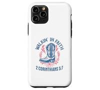 Christian Walk in Faith Cowgirl Boots 2 Corinthiens 5:7 Coque pour iPhone 11 Pro