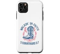 Christian Walk in Faith Cowgirl Boots 2 Corinthiens 5:7 Coque pour iPhone 11 Pro Max