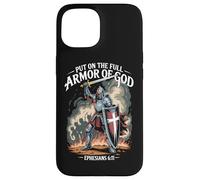 Christian Warrior Armor of God Bible Citation Éphésiens 6:11 Coque pour iPhone 15