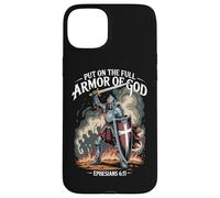 Christian Warrior Armor of God Bible Citation Éphésiens 6:11 Coque pour iPhone 15 Plus
