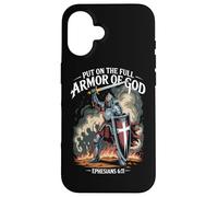 Christian Warrior Armor of God Bible Citation Éphésiens 6:11 Coque pour iPhone 16