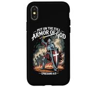 Christian Warrior Armor of God Bible Citation Éphésiens 6:11 Coque pour iPhone X/XS
